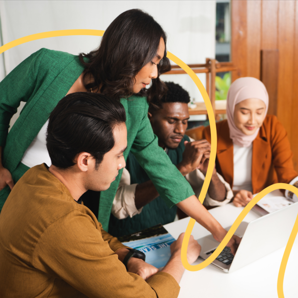 illustration d'une équipe en train de travailler